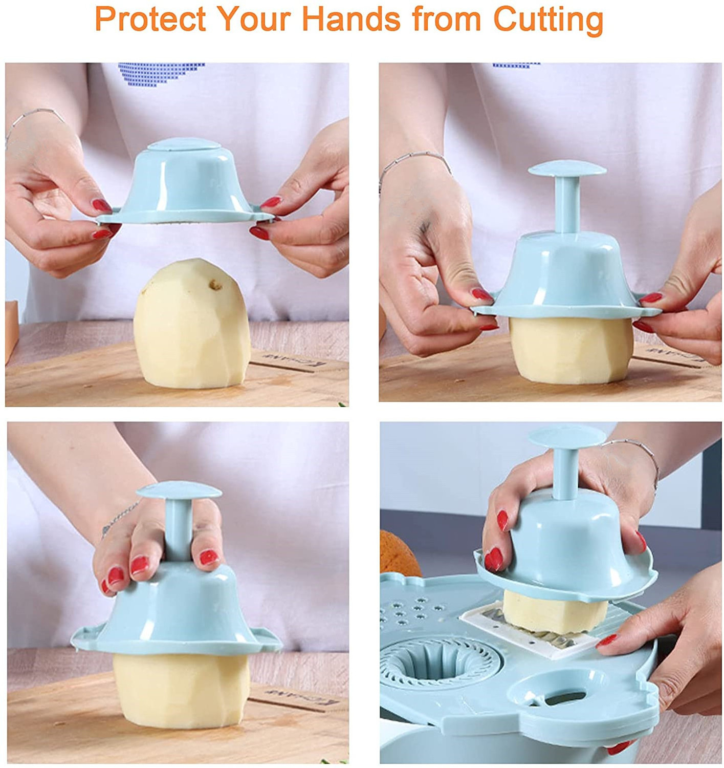 2023 Hot Sale Kitchen Accessories 9 In 1 Multifunctional Slicer Vegetable Slicer Drain Basket Vegetable Cutter Chopper