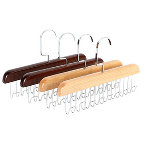 Multi-functional Underwear Vest Tie 8 Hook Wooden Hanger Dormitory Clothing Store Solid Wood Drying Rack