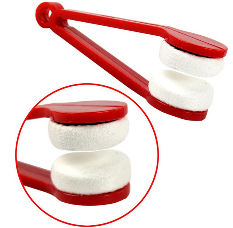 Portable Multifunctional Glasses Cleaning Rub Eyeglass Sunglasses Spectacles Microfiber Cleaner Brushes