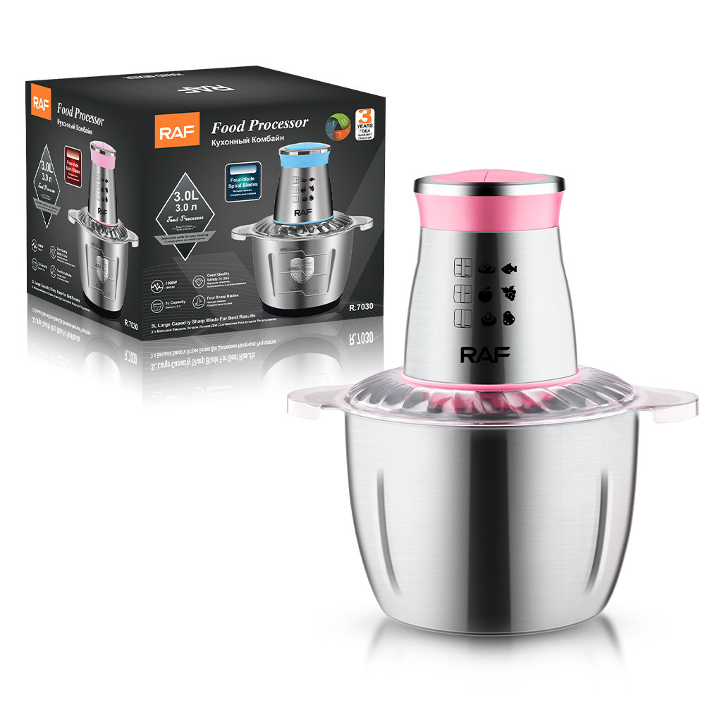 110V 220V 3L Electric Food Processor Household Stainless Steel Meat Grinder Kitchen Multi-function Meat Mincer