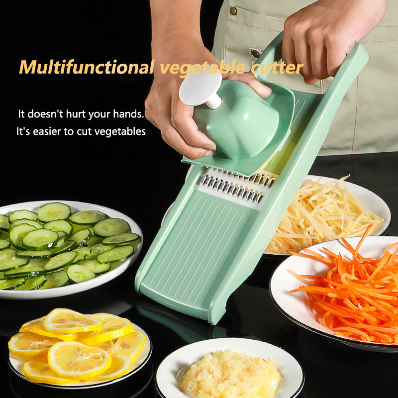 2023 Hot Sale 5 in 1 Manual Veggie Slicer Cutter Multi-functional Vegetable grater Potato slicer for Kitchen with Container Lid