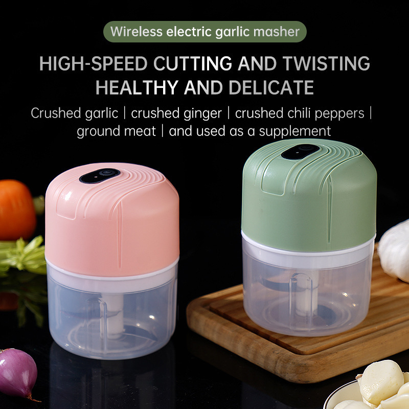 Kitchen Gadgets 2023 Electric Garlic Chopper USB Ginger Masher Food Processor Vegetable Crusher