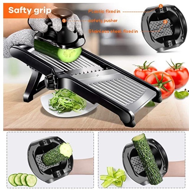 Adjustable Mandoline Food Slicer Kitchen Accessories Stainless Steel Blade Food Cutter Onion Grater