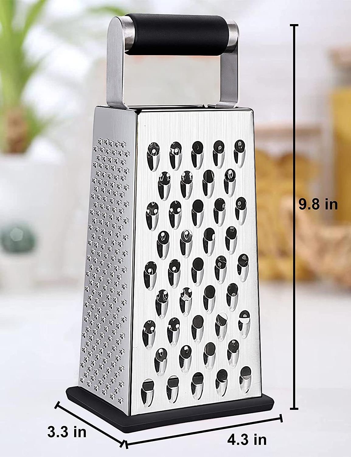 Top Selling Professional  Stainless Steel Box Grater with 4 Sides Best for Parmesan Cheese Vegetables Ginger Box Grater