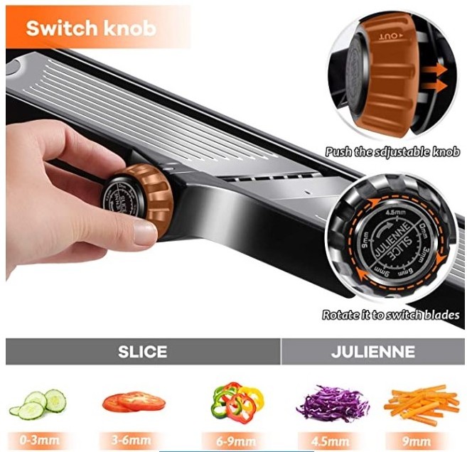 Adjustable Mandoline Food Slicer Kitchen Accessories Stainless Steel Blade Food Cutter Onion Grater