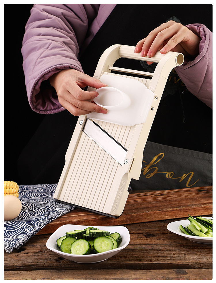 4 Blades Adjustable Manual Slicer Japanese Style Chopper Fruit Slicer Veggie Chopper Salad Slicer