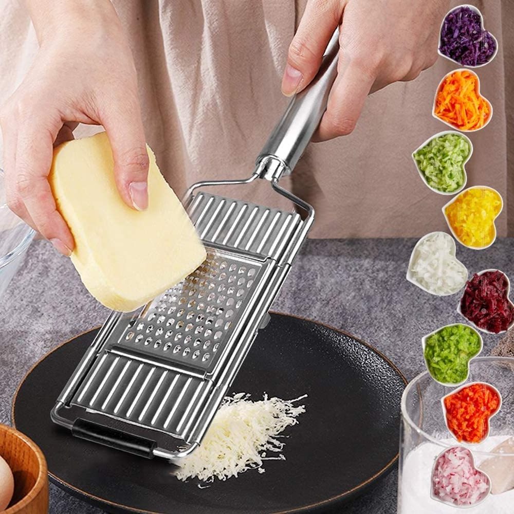 2023 Kitchen Gadgets Hot Sale Multi-Purpose Vegetable Slicer Veggie Chopper Stainless Steel Cheese Grater for Kitchen