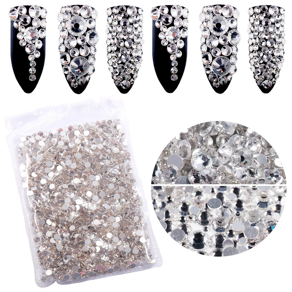 Super Glitter Crystal AB Non Hot Fix Rhinestones SS3-SS16 FlatBack Strass Sewing&Fabric Garment Nail Art Rhinestones