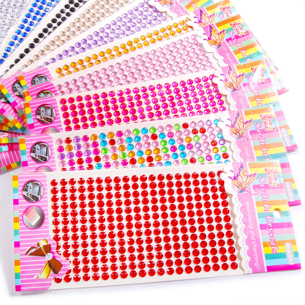 High Quality Bluk Heat Transfer Hair Rhinestone Gem Sticker Sheet