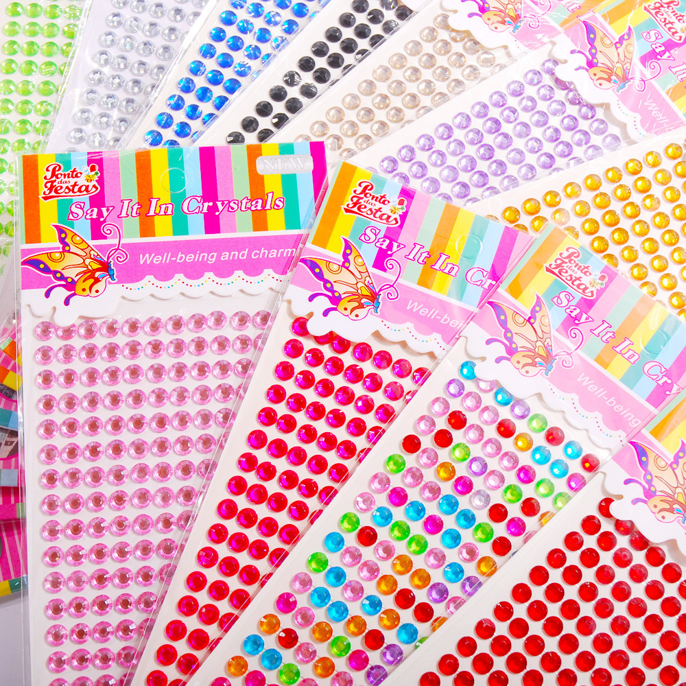 High Quality Bluk Heat Transfer Hair Rhinestone Gem Sticker Sheet