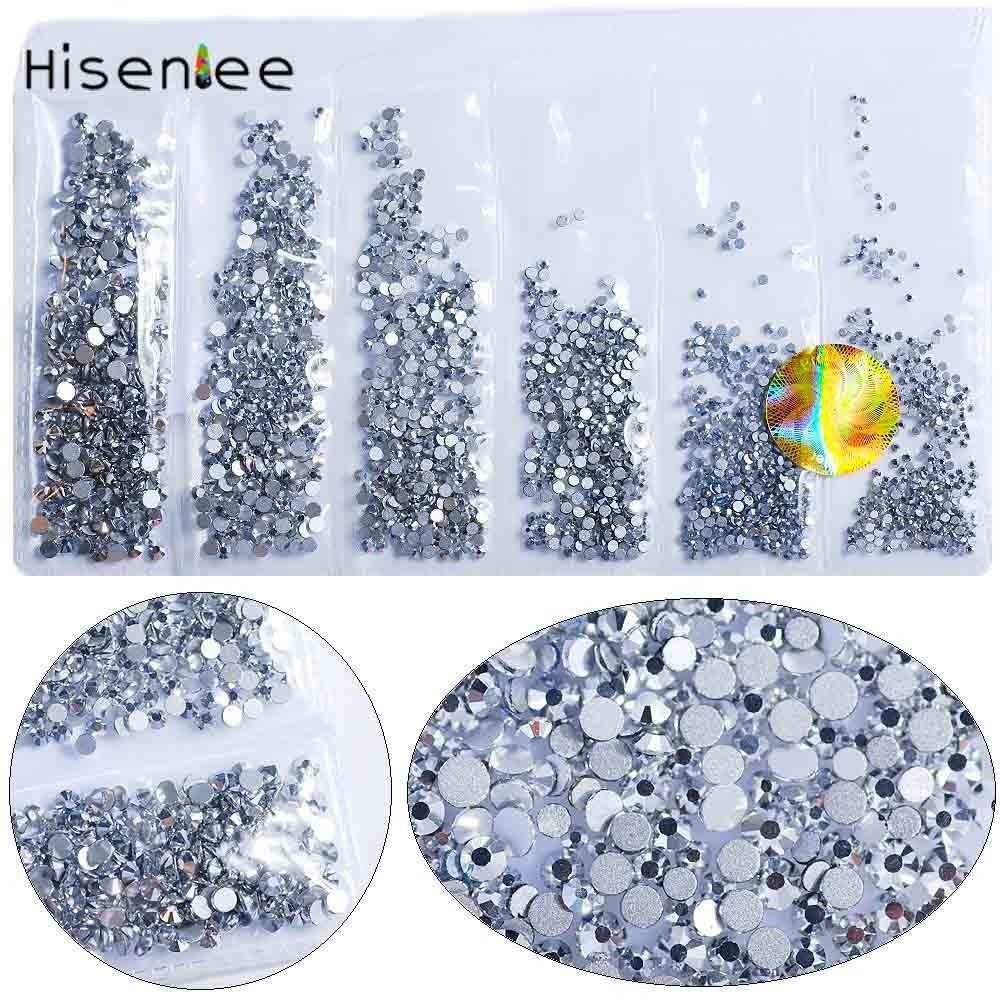 Flatback Diamond ss3-ss10 1728pcs/lot Jewelry DIY Glass none Hotfix Rhinestones Bulk Glue On nail art Ab Crystal Stone