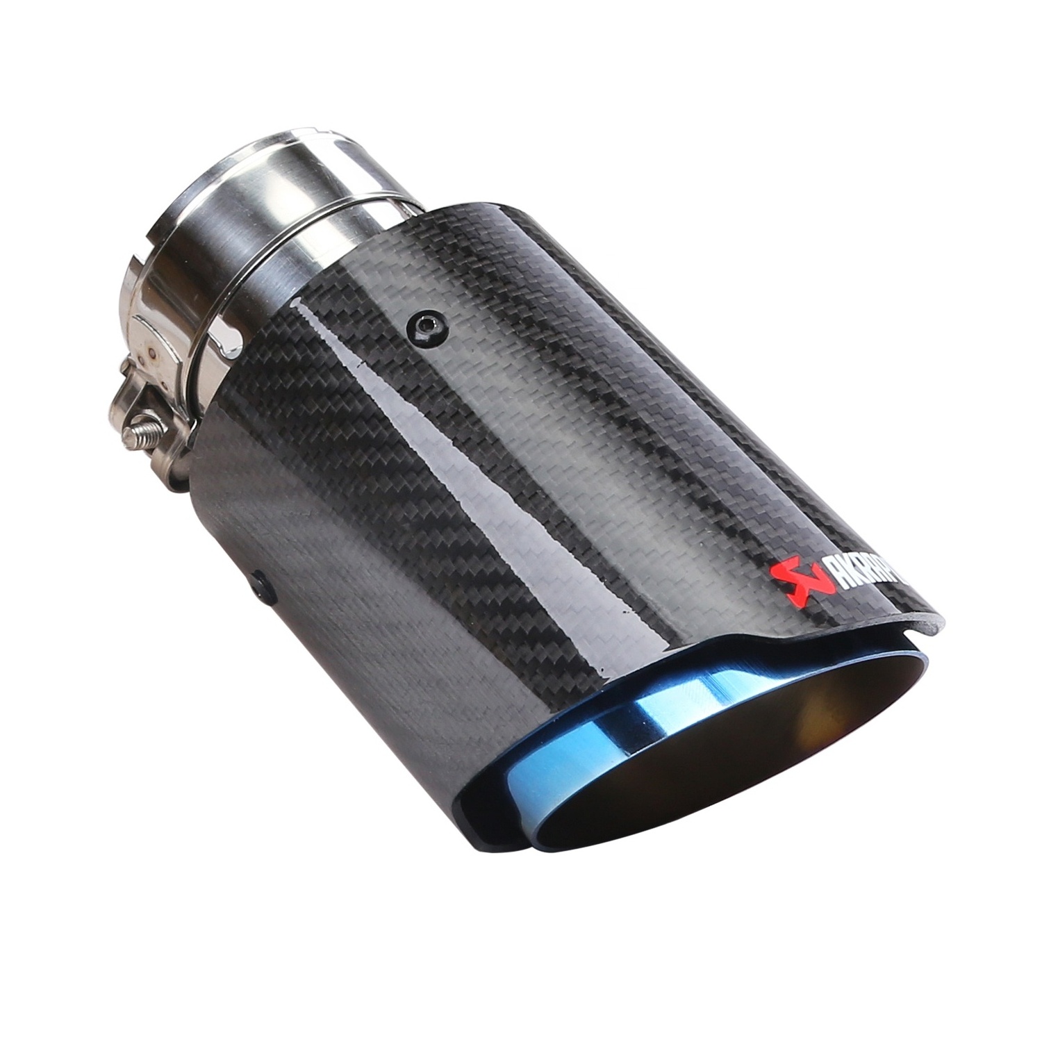 Car muffler Inlet 63mm outlet 89mm real carbon fiber muffler 2.5-inch diameter carbon fiber exhaust pipe tail muffler tip