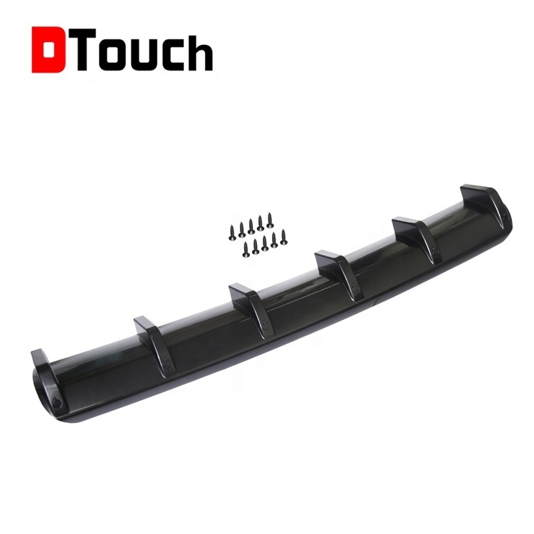 DTOUCH 92CM Car diffuser Universal Rear Bumper Lip Car Universal Black Glossy diffuser shunt shark fin Rear diffuser