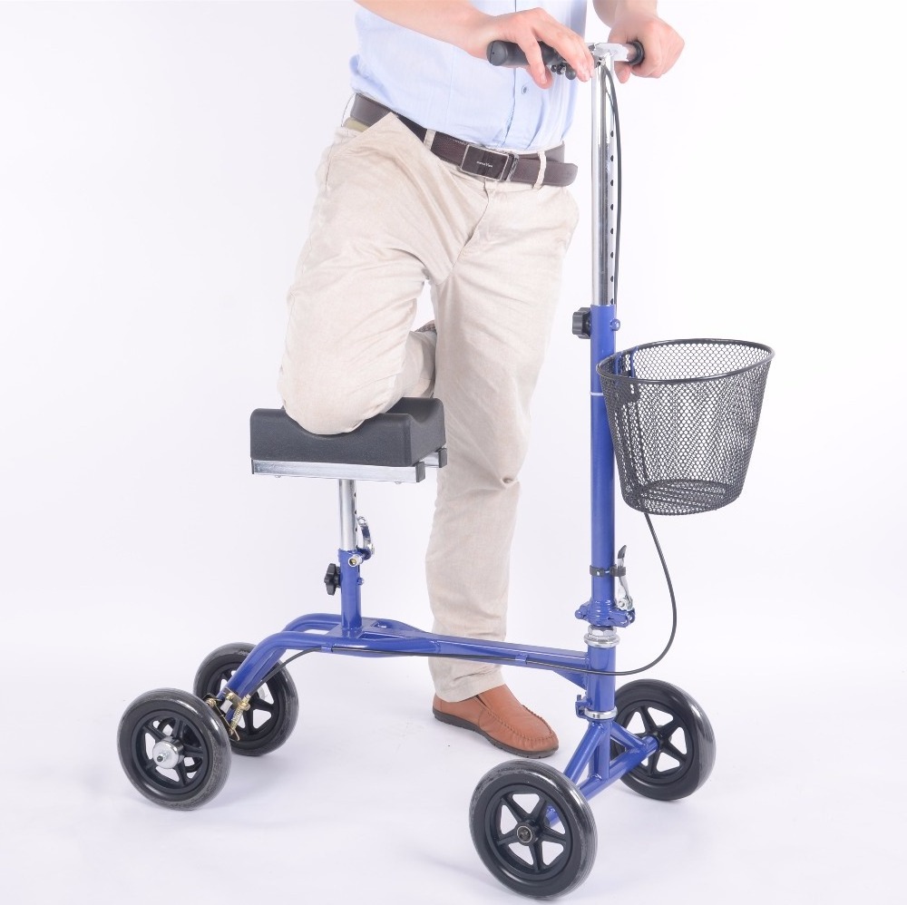 10.5kg lightweight folding knee walker crutch for broken leg