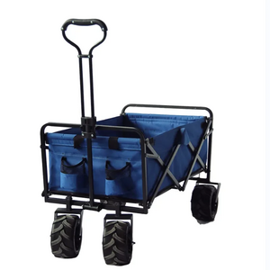 Beach cart all direction collapsible folding utility cart wagon 8 inch wheels for barbecue wagon car