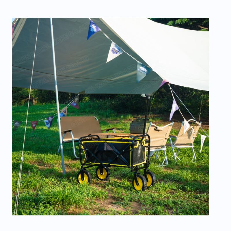 CT-0101 folding wagon with seat belt  camping hiking cart four wheel kids wagon cart