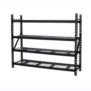 KIT86 High Quality custom metal shelves heavy duty metal shelves 4 Tier black powder coated