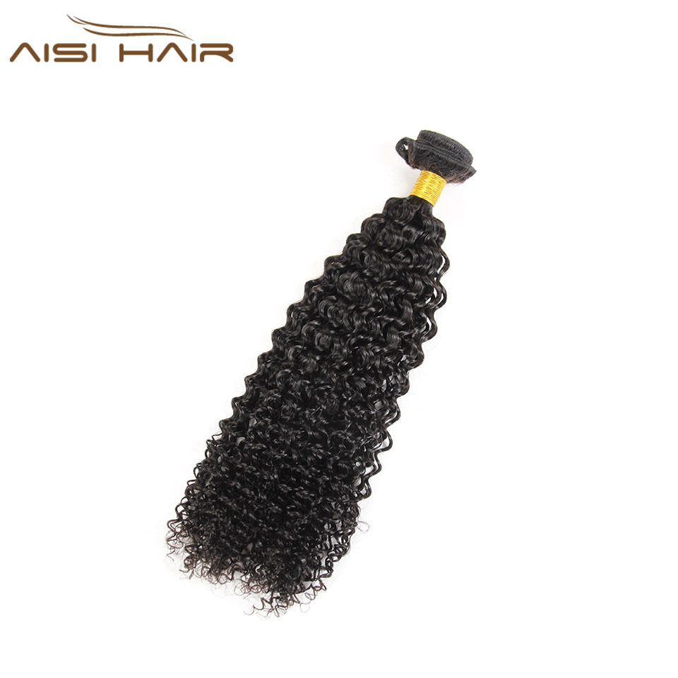 Aisi Hair 100% Brazilian Human Hair Bundles Afro Curly Unprocessed virgin Human Hair Weave Extension for Black Women