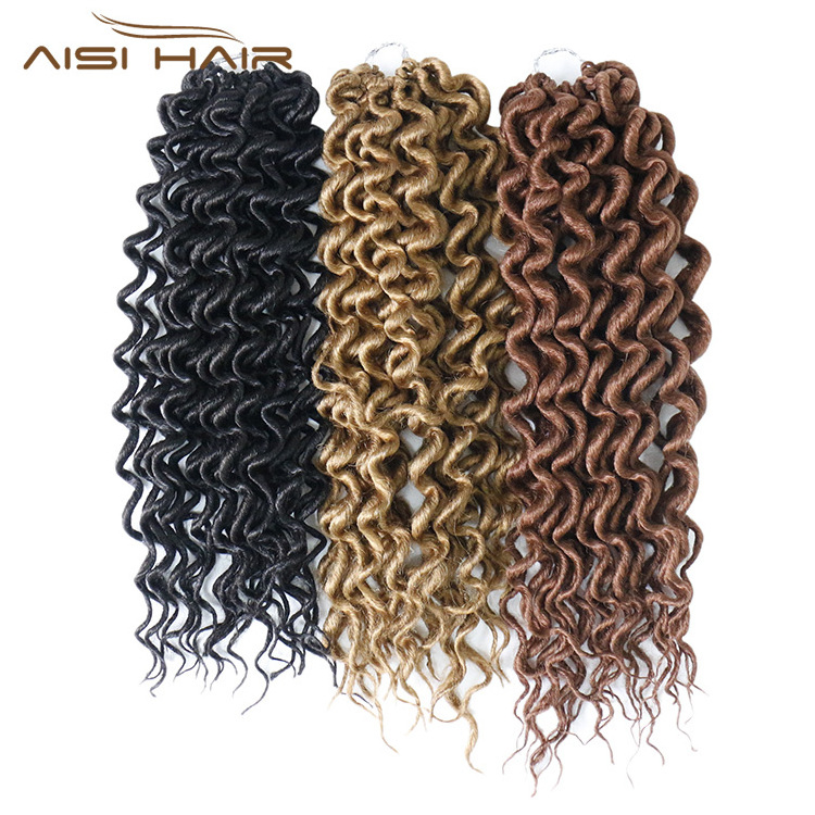 Aisi Hair Faux Locs Curly 18 Inch 24 Roots Afro Soft Crochet Braids Hair Extensions Bohemian Gypsy Locs Braids Hair