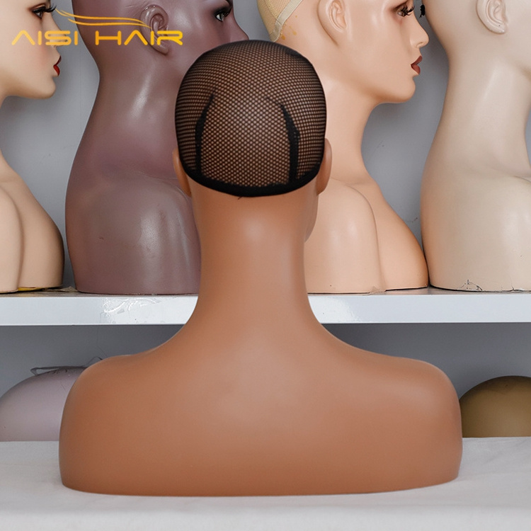 Aisi Hair Female Mannequin Training Head With Shoulder Hair Styling Tools Wholesale Mannequin Head For Wig Display Model