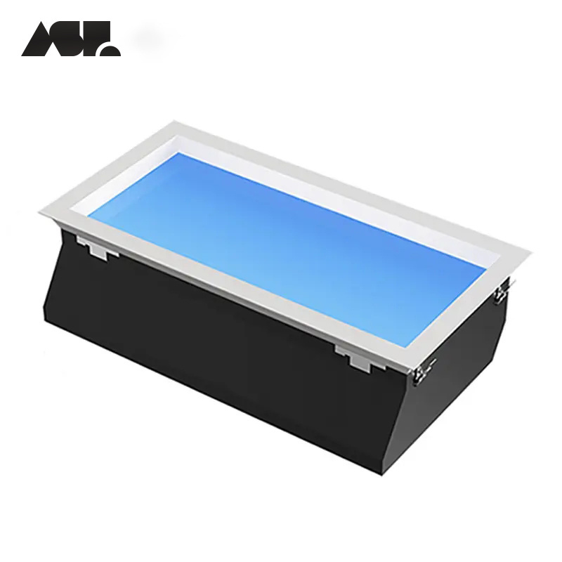 Aisilan 2024 hot sale smart dimmable high cri 93 skylight led blue sky design recessed ceiling downlight led panel light