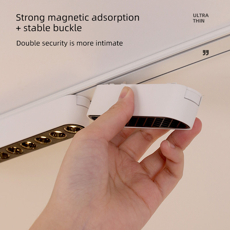 Aisilan high quality wifi APP control smart system dimmable ultra slim surface mounted magnetic magnet led track light