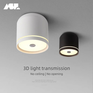 Aisilan savia europe design hotel home modern cylinder 80mm high white led  surface mounted slim led downlight