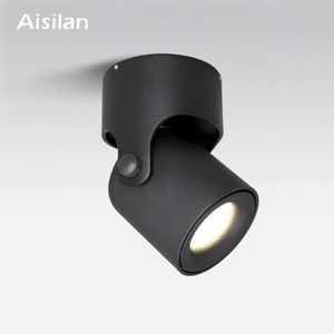 Aisilan hotel home office single head adjustable 350 degree surface mount spot down lights led ceiling light