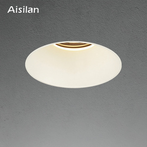 Aisilan comercial home Modern smart anti glare trimless Rimless dali dimmable recessed COB ceiling LED spotlight downlight