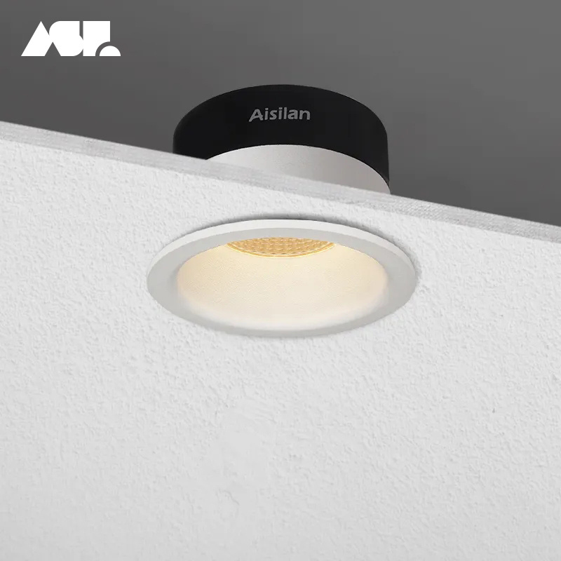 modern indoor home living room bedroom 9w 12w 15w round anti glare cob spot lights down light dali recessed led ceiling lights