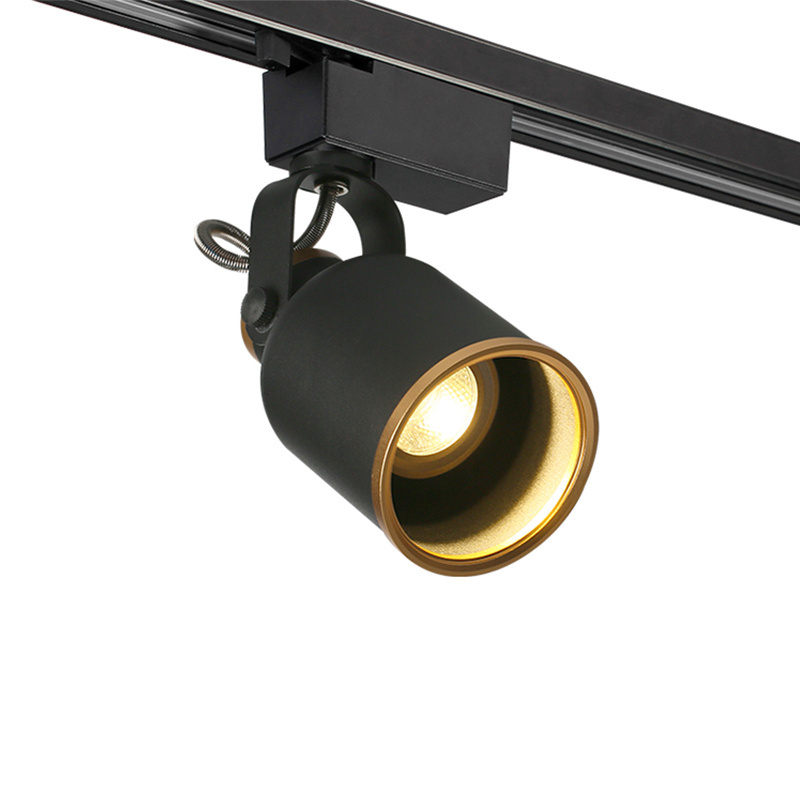 Aisilan professional Interior studio shop kitchen Adjustable black gold Gu10 LED track light