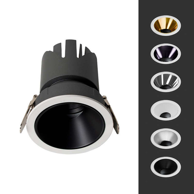 Aisilan ip44 IP65 DALI dimmer 7w adjustable chrome trimless recessed spot down light for hotel downlights