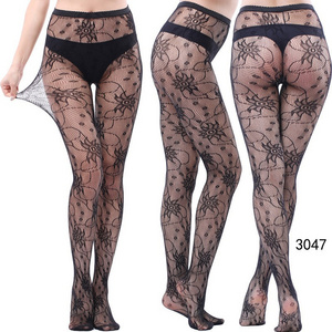 Custom Stockings Mature Women Sexy Lingerie Floral Star Fishnet Thigh High Tights Suspender Pantyhose Ultra Thin Stockings