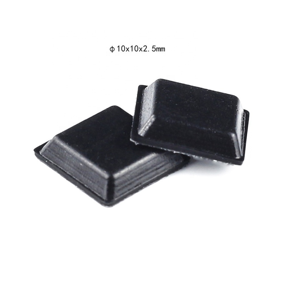 10*10*2.5mm Adhesive Rubber Feet Bumpers Self Adhesive Backing Sound Dampening Bumpers for Drawer Cabinet Doors