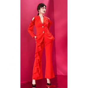 ladies suits new design sexy designer fashion suits tuxedo unique exclusive suit sets Asian market