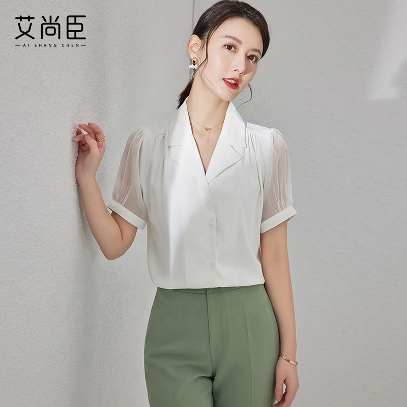 Asian market summer cool fabric lady short blouse and pant set 2 piece set for women