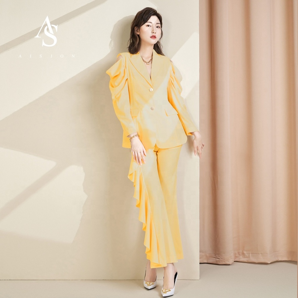 ladies suits new design sexy designer fashion suits tuxedo unique exclusive suit sets Asian market