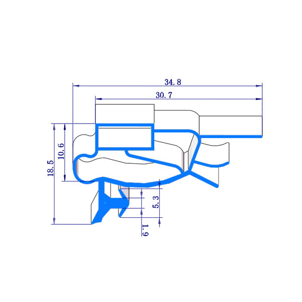 118 Customized Soft PVC Refrigerator Door Rubber Gasket Seal Strip Plastic Product for Fridge Spare Parts Display Cooler Gasket