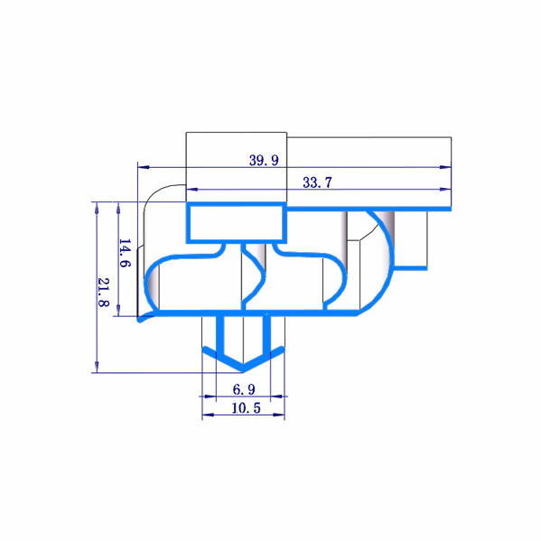 034 High-End Plastic Gasket Seal for Refrigerator Good Price Magnet Rubber Strip for better Fridge Sealing