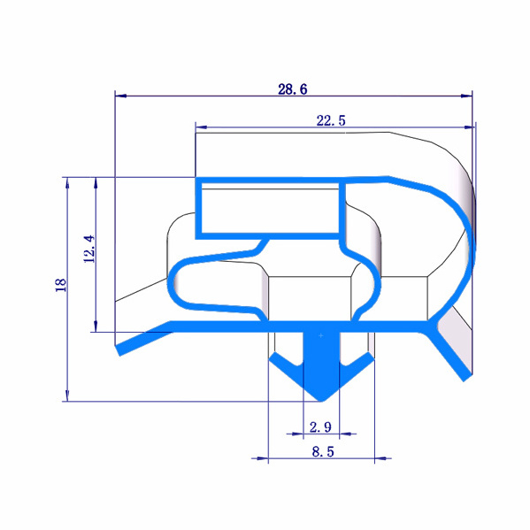 087 Magnetic Plastic Refrigerator Door Pad Food Preservation Device with Rubber Strip Door Seal