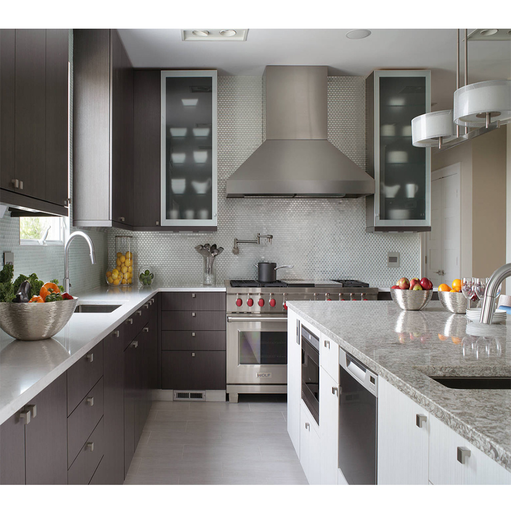 AIS-KC-415 glossy white kitchen cabinets, Metal kitchen cabinet accessories, Guangzhou factory