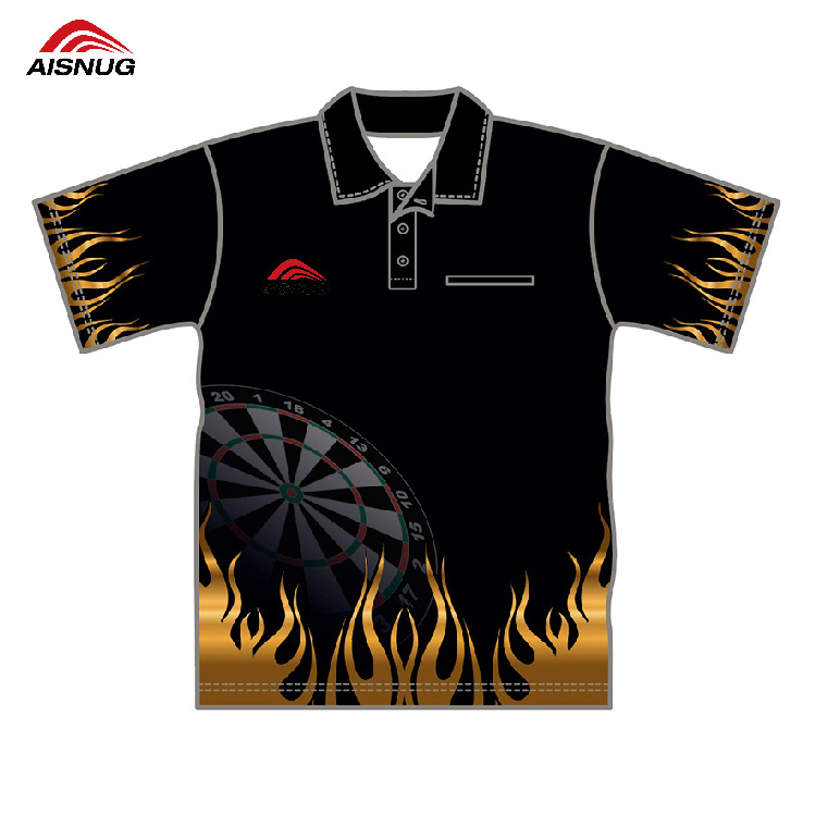 sublimation cheap vintage polyester printed Design Your Own custom dart shirt