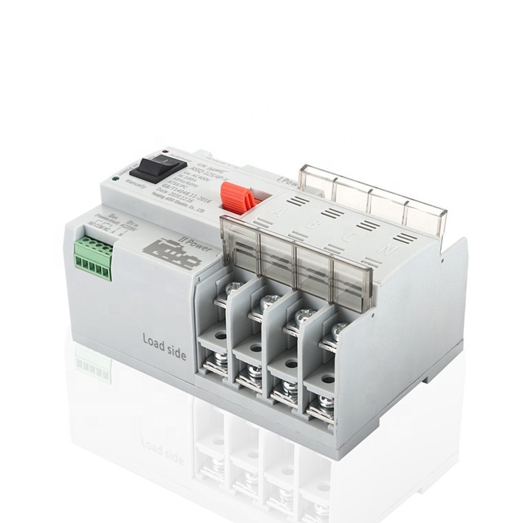 125A Changeover Switch Din Auto Change Over 220V Transfer Switch