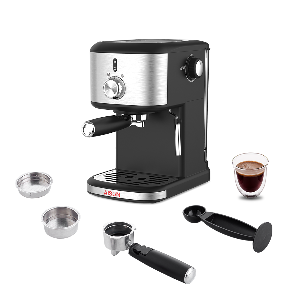 High Quality Espresso Coffee Maker Italian Cafe Machine Germany Coffee Machine with milk frother home use