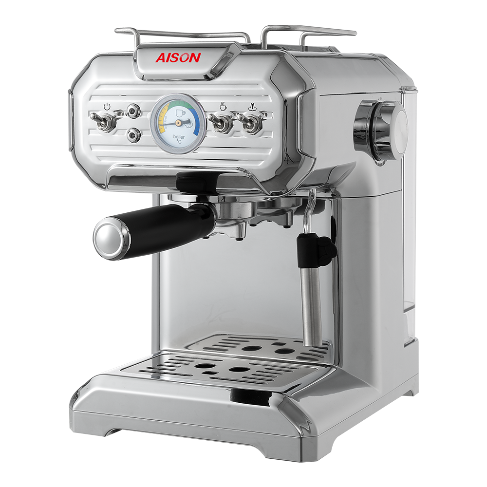 New Retro Style Coffee Maker with Steam 20 Bar Electric Espresso Machine