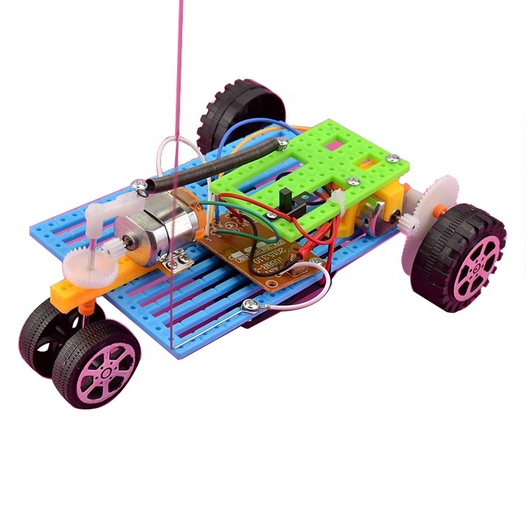 kids DIY stem RC steering toy car assembly kit