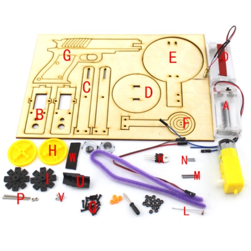 DIY laser gun killing monster game for children kids maker learning puzzle educational