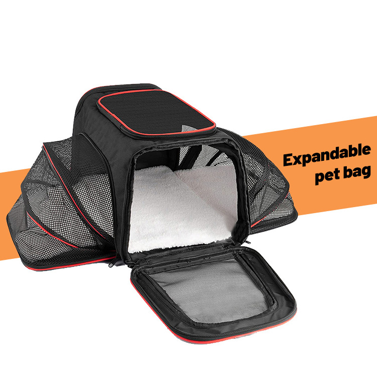 Expandable Pet Carrier For Cats And Dogs With Breathable Mesh So Your Pet Can Stay Inside More Comfortably