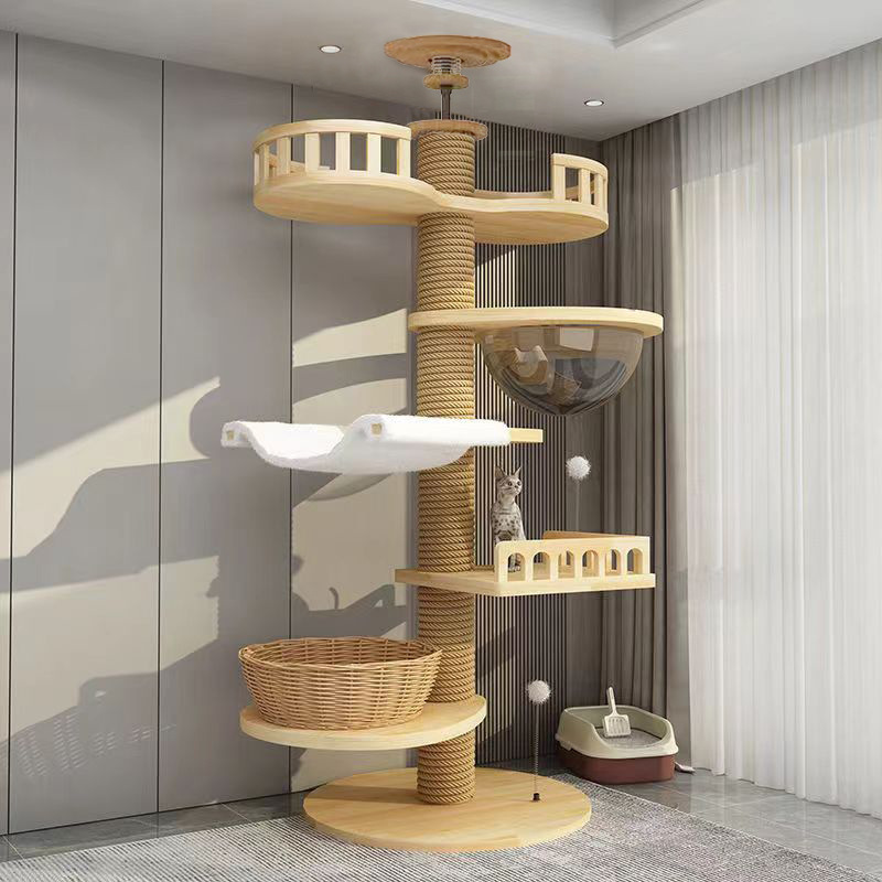 Furniture Scratcher Small Coconut Tree Cat Climbing Frame Tree Xxl Climbing Frame Large Condo Tower Cat Tree With Hammock