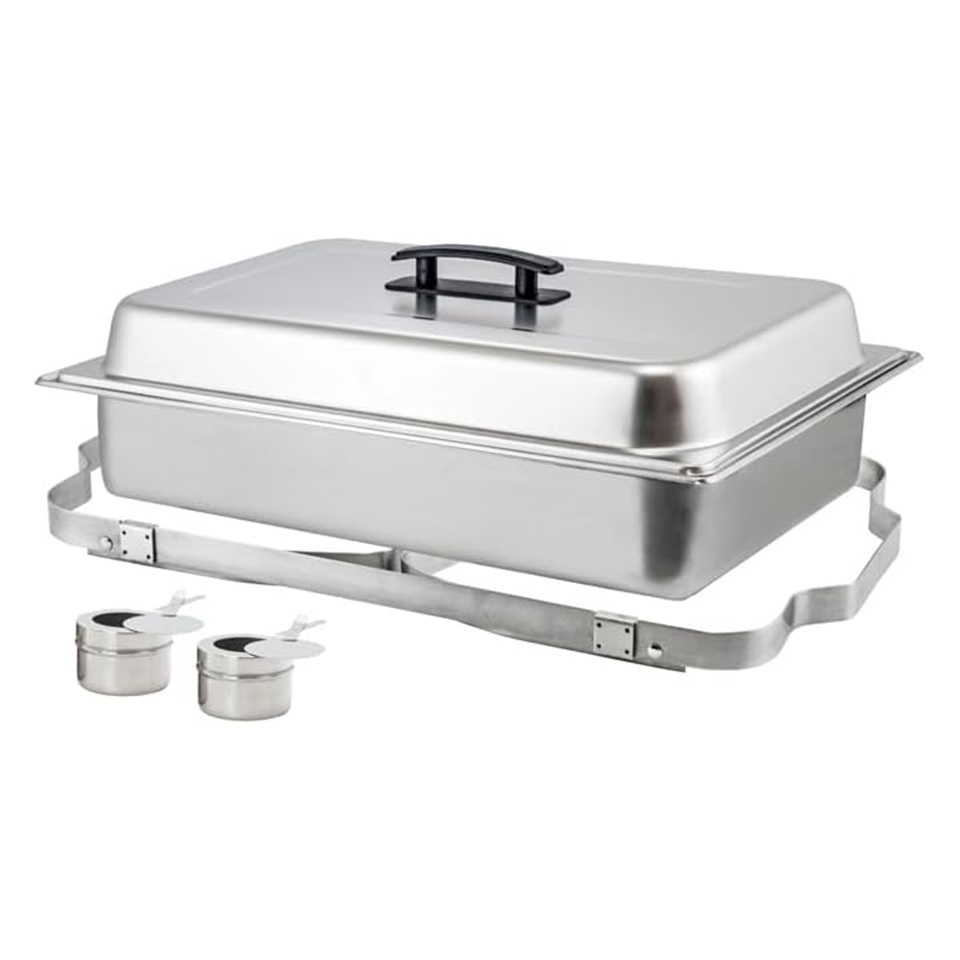 Chafing Dishes for Buffet, 8QT [Elegant Silver Colors] Stainless Steel Chafing Dish Buffet Set Chafers and Buffet Warmers Sets